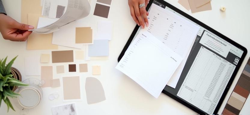 Team discussing budget palette