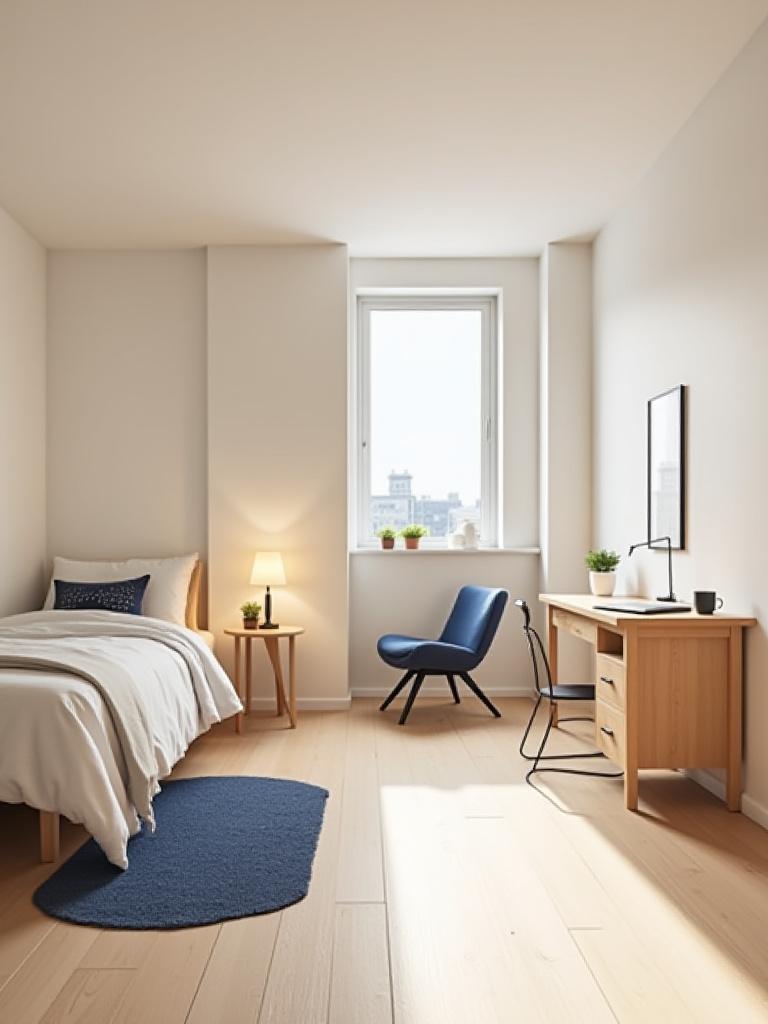 Studio apartment optimized for small space